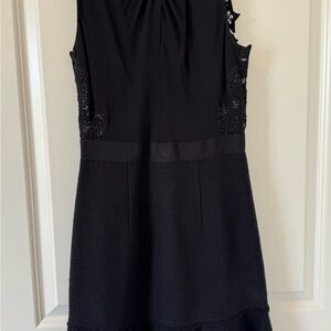 Rebecca Taylor Black Lace and tweed Dress
